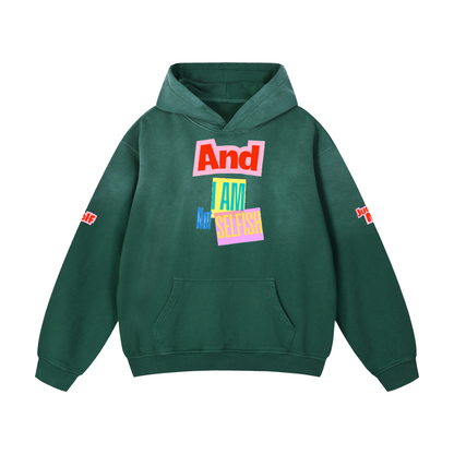 Ťažká nadrozmerná mikina s kapucňou Sunfade