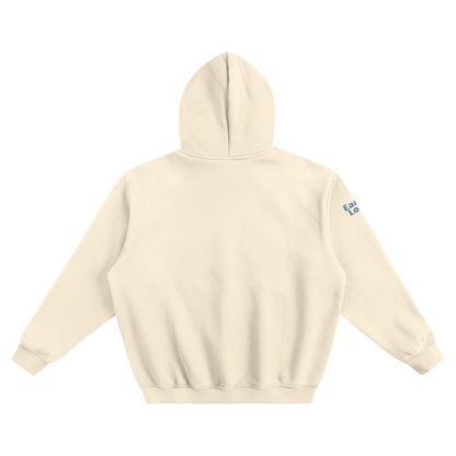 Hoodie with "Earn the look" print on the sleeves