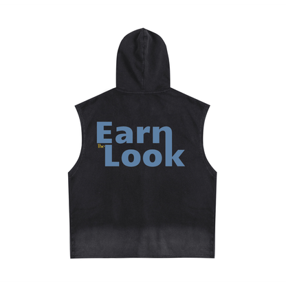 Vintage tielko s kapucňou na zips s potlačou Earn the Look