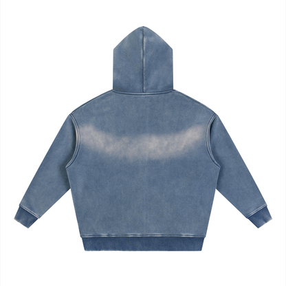 Oversized Washed Zip Hoodie – unisex mikina na každý deň
