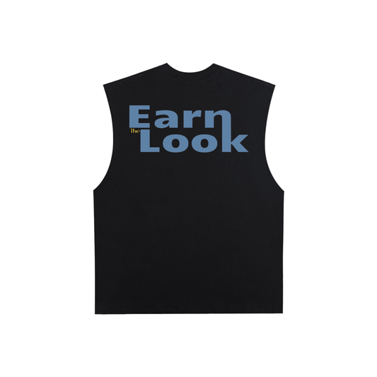 Bavlnené tielko s autorskou potlačou Earn the Look