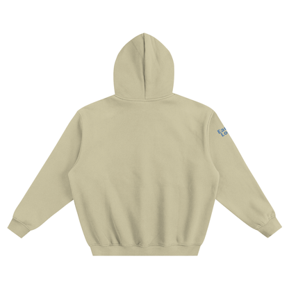 Hoodie with "Earn the look" print on the sleeves