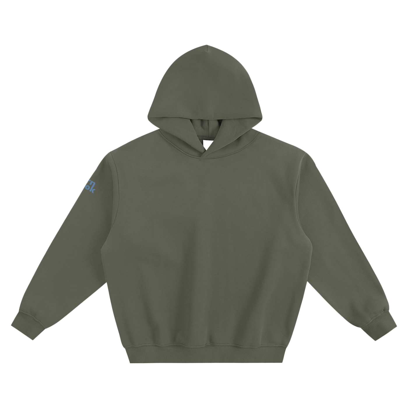 Hoodie with "Earn the look" print on the sleeves