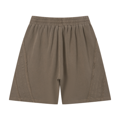 Unisex Vintage Shorts with Raw Edge Effect by Earn the Look