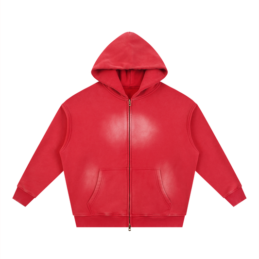 Oversized Washed Zip Hoodie – unisex mikina na každý deň