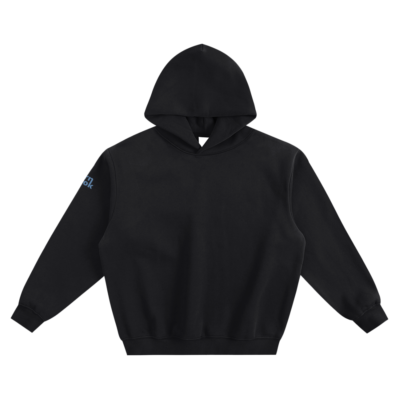Hoodie with "Earn the look" print on the sleeves