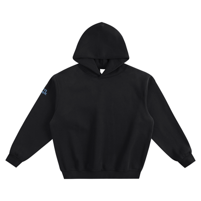 Hoodie with "Earn the look" print on the sleeves