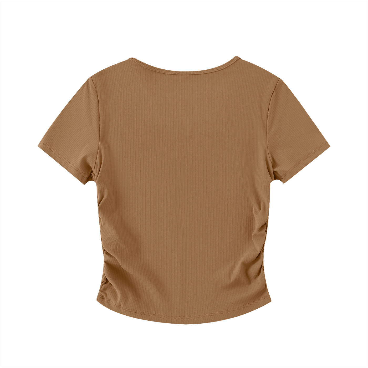 Crop Top s nariasenými bokmi s  potlačou Just Breathe