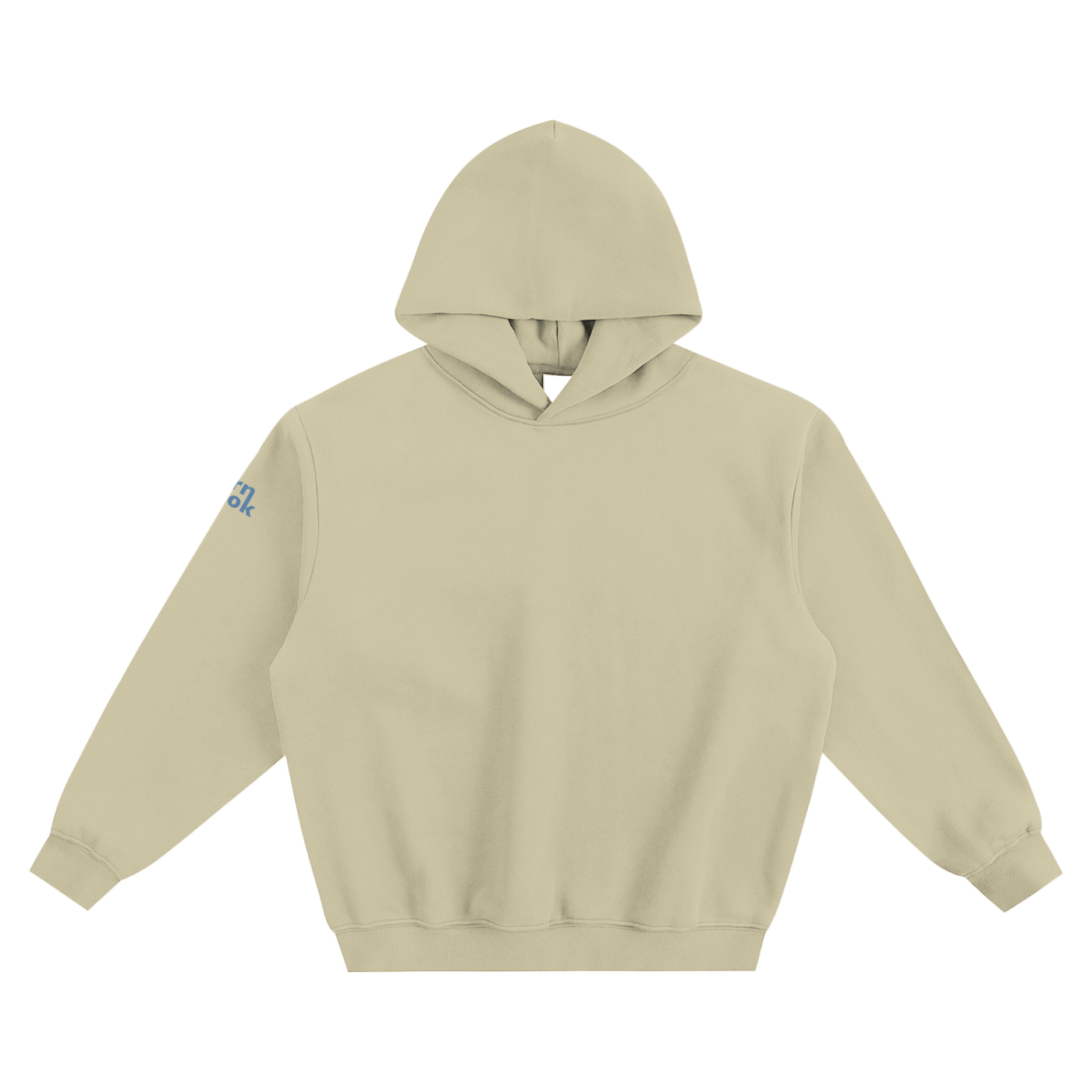 Hoodie with "Earn the look" print on the sleeves