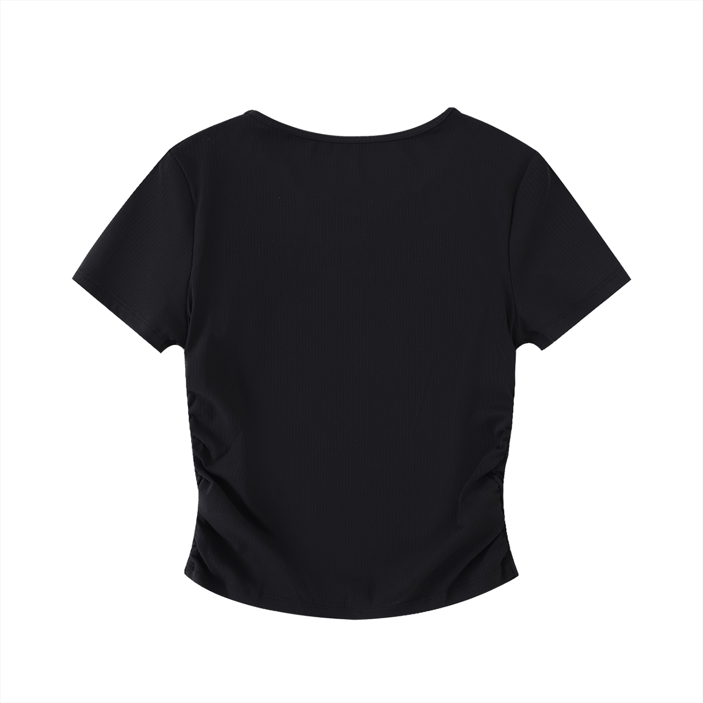 Crop Top s nariasenými bokmi s  potlačou Just Breathe
