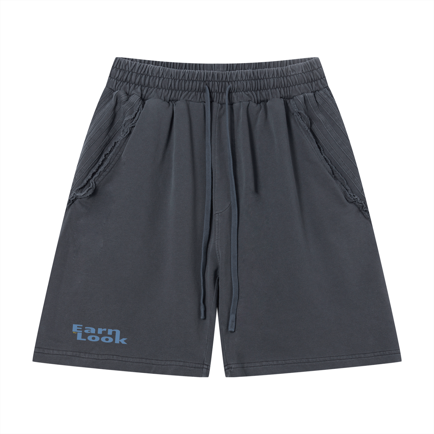 Unisex Vintage Shorts with Raw Edge Effect by Earn the Look