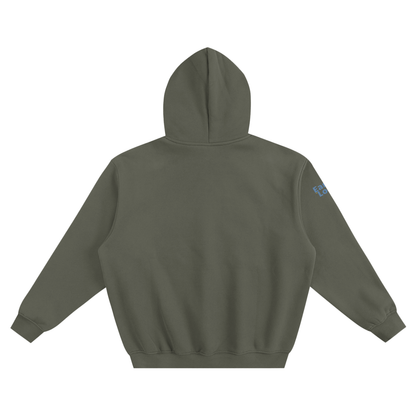 Hoodie with "Earn the look" print on the sleeves