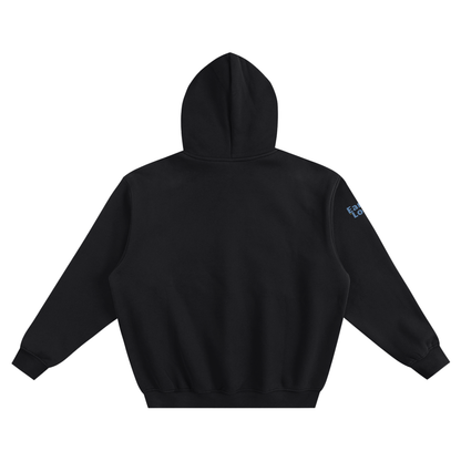 Hoodie with "Earn the look" print on the sleeves