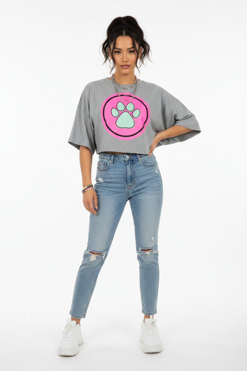 Dámsky oversized crop top   možnosť personalizácie