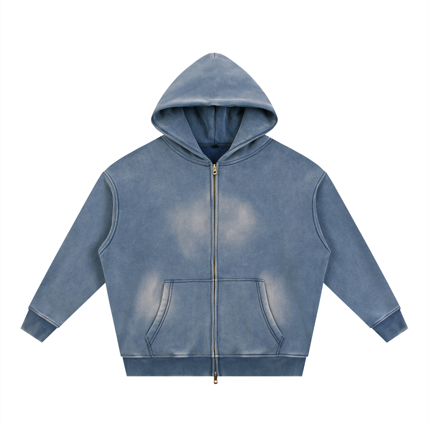 Oversized Washed Zip Hoodie – unisex mikina na každý deň