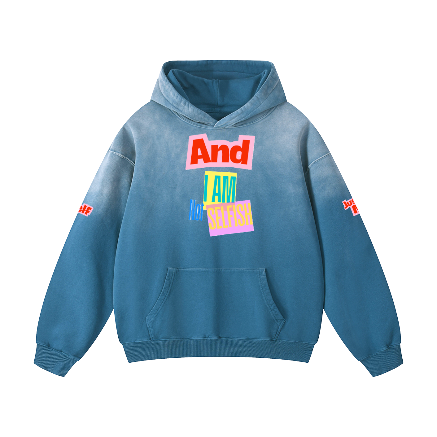 Ťažká nadrozmerná mikina s kapucňou Sunfade
