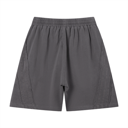 Unisex Vintage Shorts with Raw Edge Effect by Earn the Look