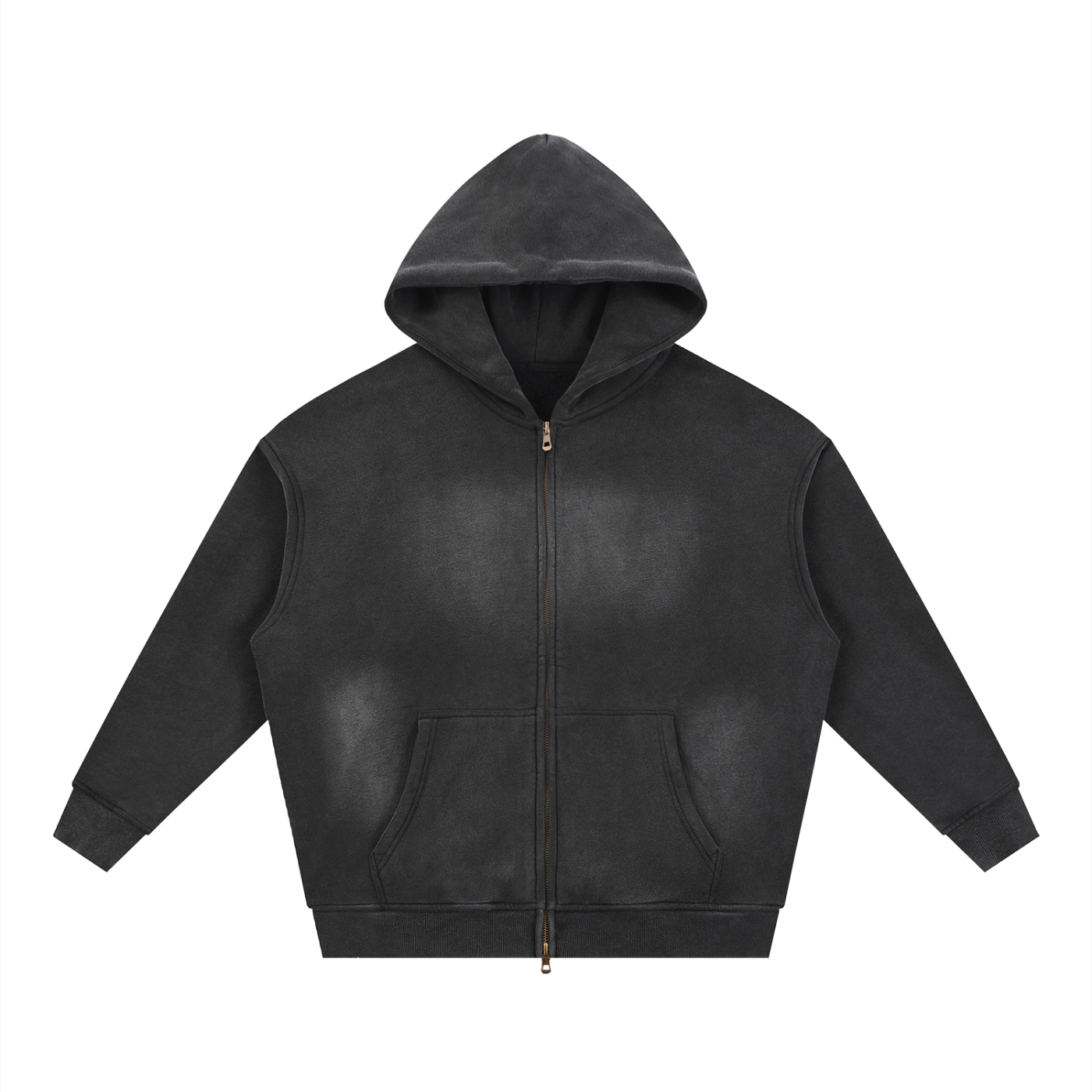 Oversized Washed Zip Hoodie – unisex mikina na každý deň