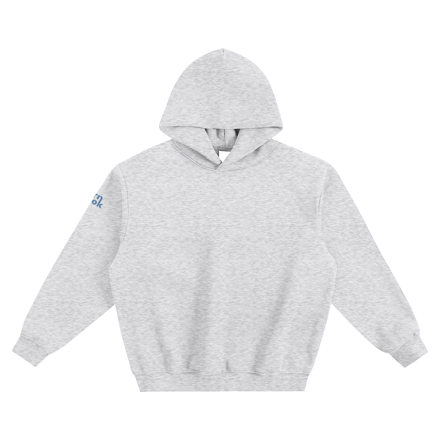 Hoodie with "Earn the look" print on the sleeves