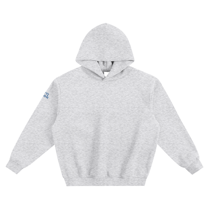 Hoodie with "Earn the look" print on the sleeves