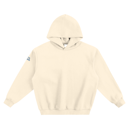 Hoodie with "Earn the look" print on the sleeves