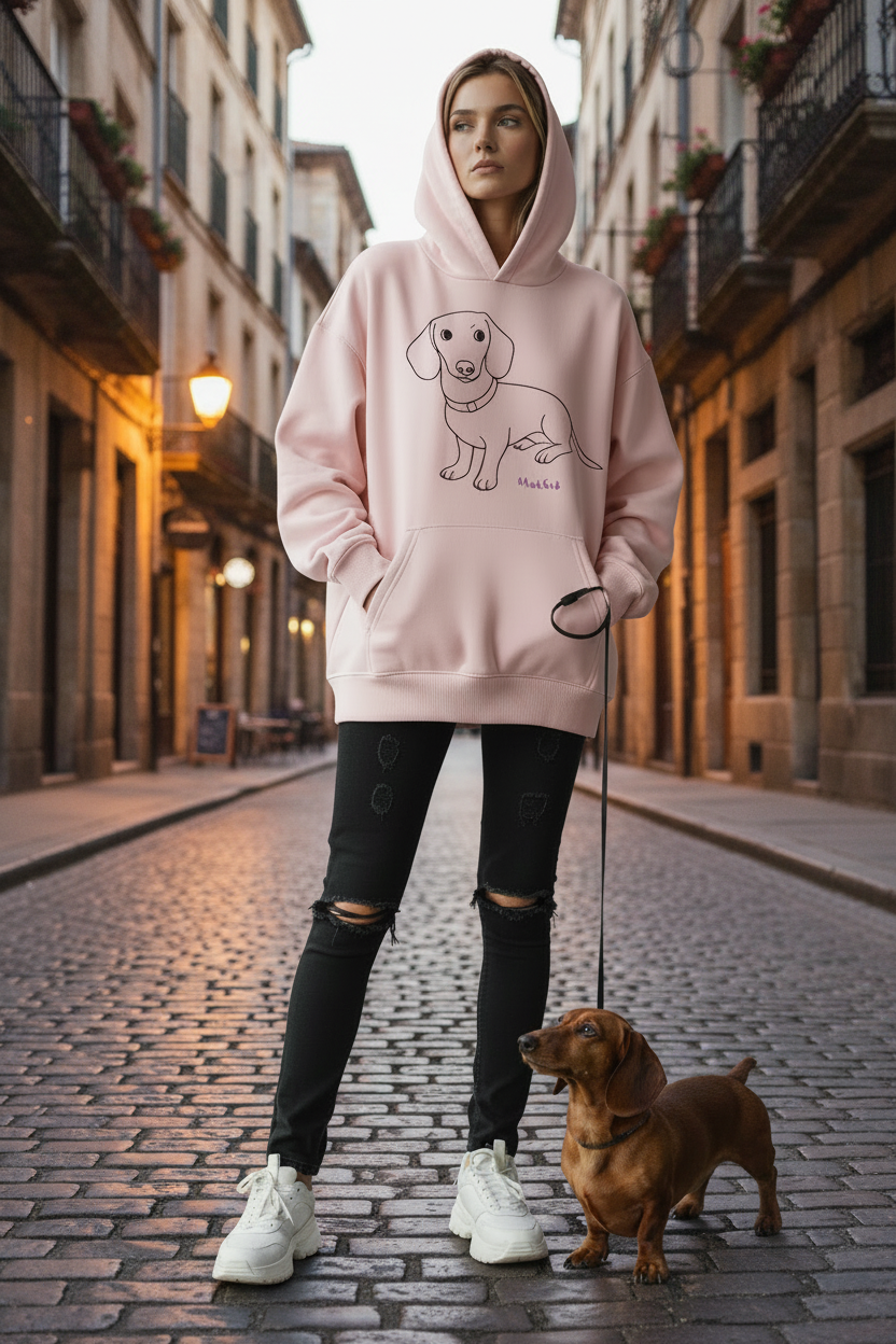 Unisex oversized mikina s potlačou domáceho miláčika – personalizovaný dizajn