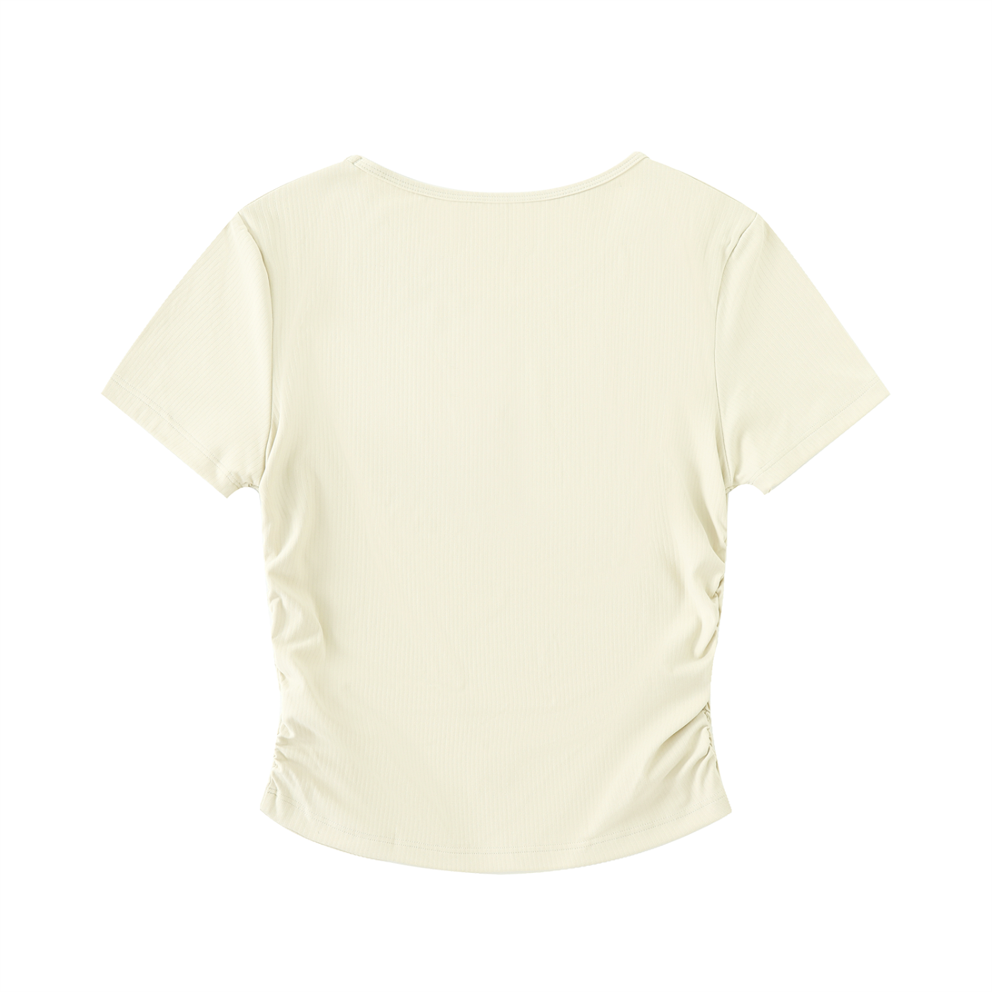 Crop Top s nariasenými bokmi s  potlačou Just Breathe