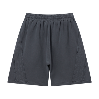 Unisex Vintage Shorts with Raw Edge Effect by Earn the Look