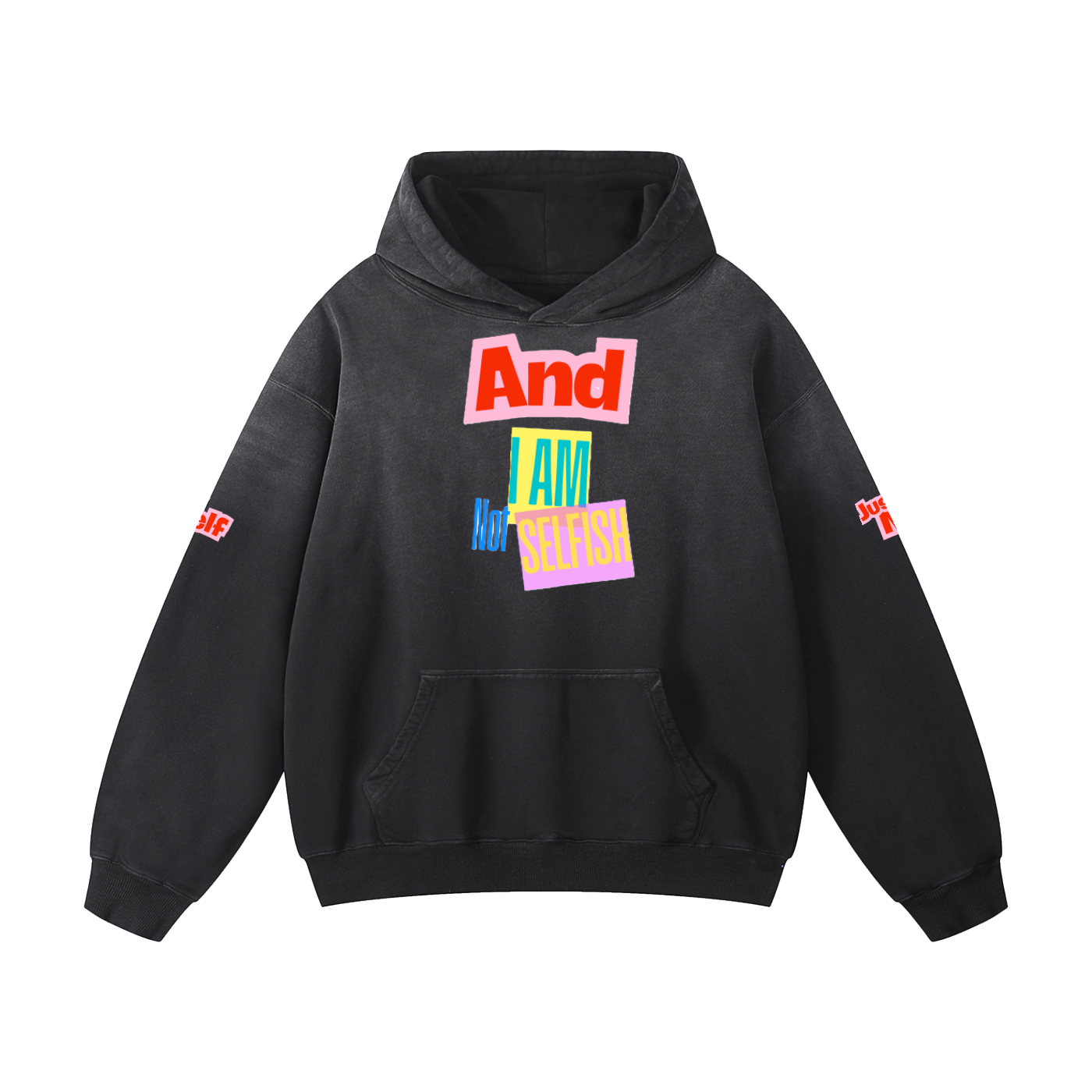 Ťažká nadrozmerná mikina s kapucňou Sunfade