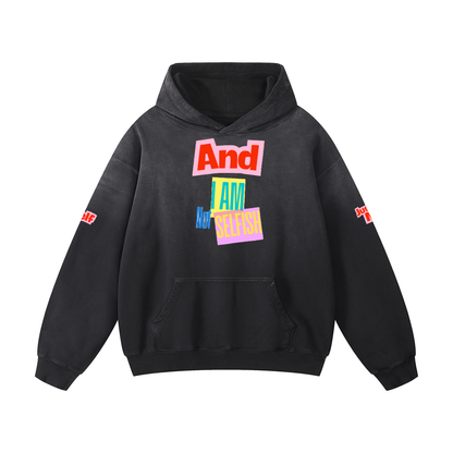 Ťažká nadrozmerná mikina s kapucňou Sunfade