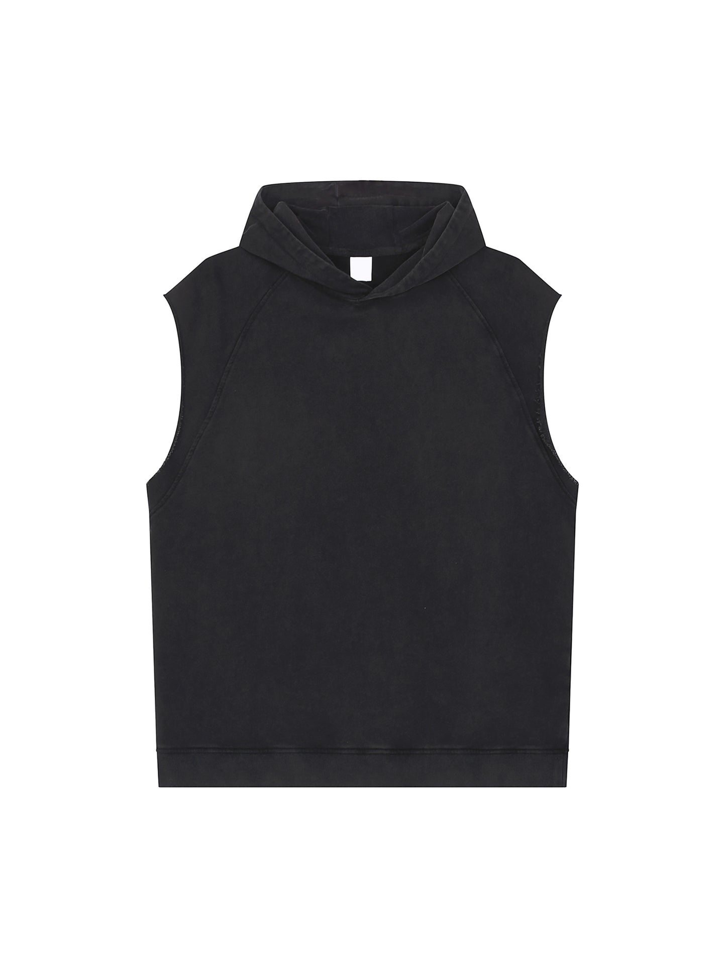 Snow Washed Sleeveless Hoodie with Earn the Look print