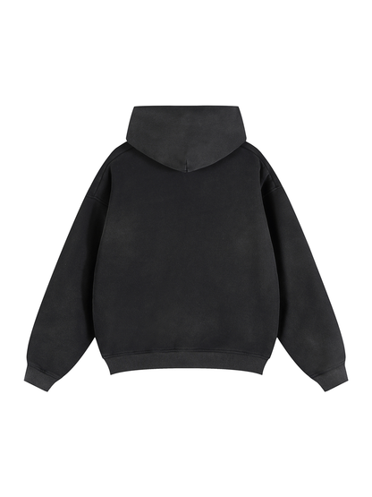 Oversized Washed Zip Hoodie – unisex mikina na každý deň