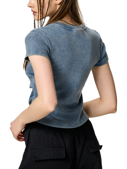 Dámske bodycon tričko s potlačou