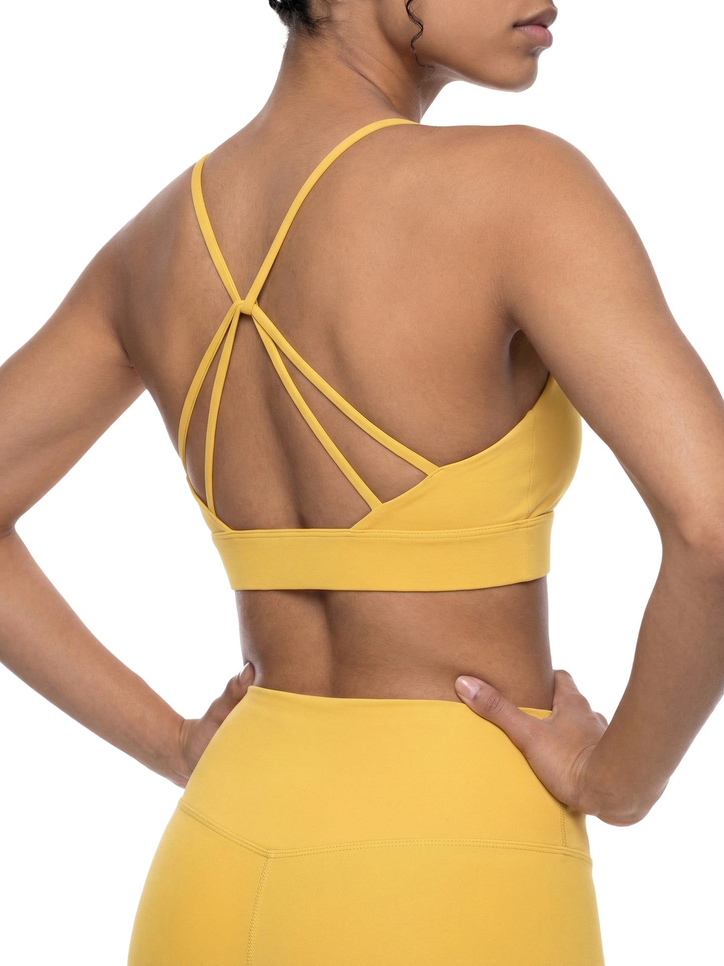 Športová podprsenka Strappy Criss Cross s potlačou Just Breathe