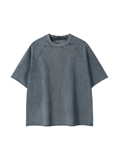 Ttričko s minerálnym vypraním a surovým okrajom s  potlačou Earn the Look