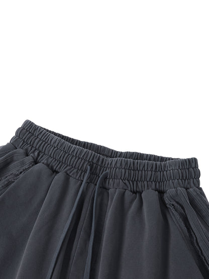 Unisex Vintage Shorts with Raw Edge Effect by Earn the Look